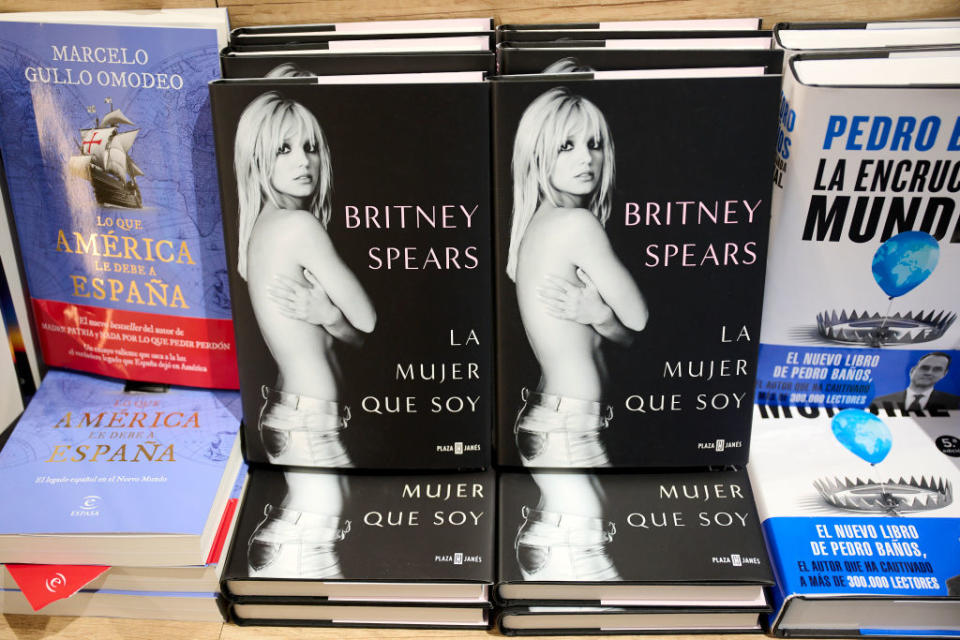 britney's book on the shelf