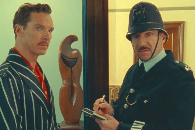 <p>Netflix</p> (L-R) Benedict Cumberbatch as Henry Sugar and Ralph Fiennes as the policeman in The Wonderful Story of Henry Sugar