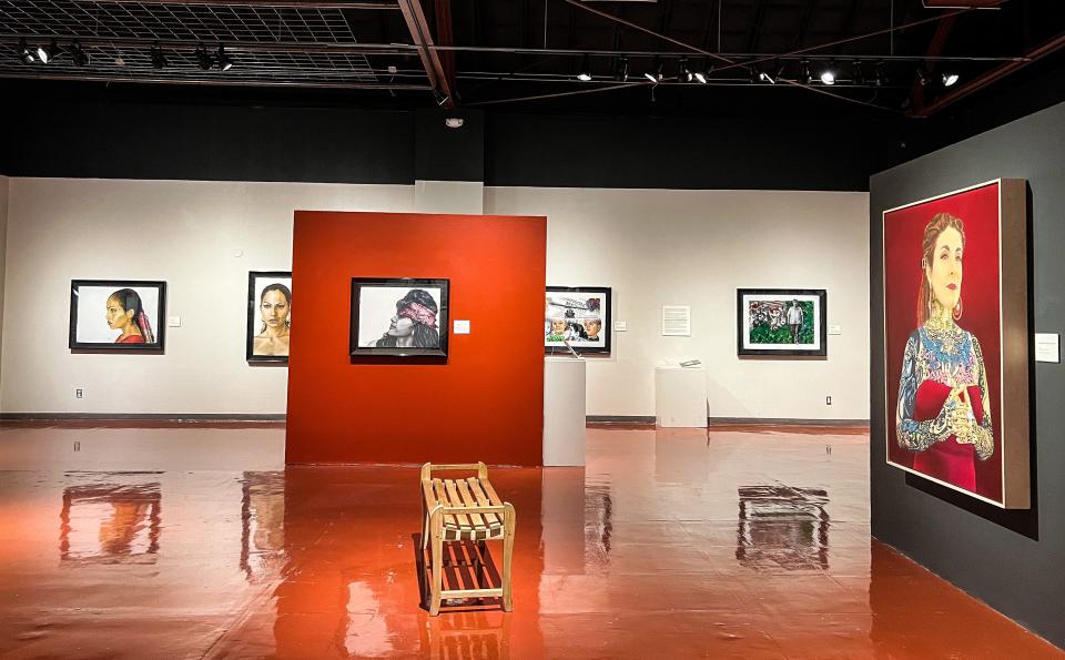 Through May 6, art lovers can see Gaspar Enríquez's work at the exhibit, “Gaspar Enríquez: Chicano Pride, Chicano Soul,” at the Las Cruces Museum of Art, 491 N. Main St.