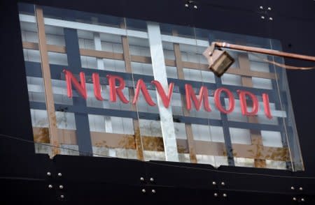 FILE PHOTO: A Nirav Modi showroom is pictured in New Delhi, India, February 15, 2018. REUTERS/Adnan Abidi/File photo