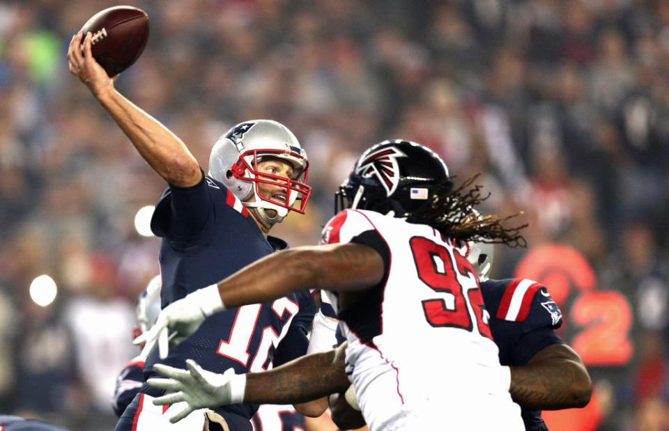 Tom Brady and the Patriots challenged Atlanta in a Super Bowl rematch. (Getty)