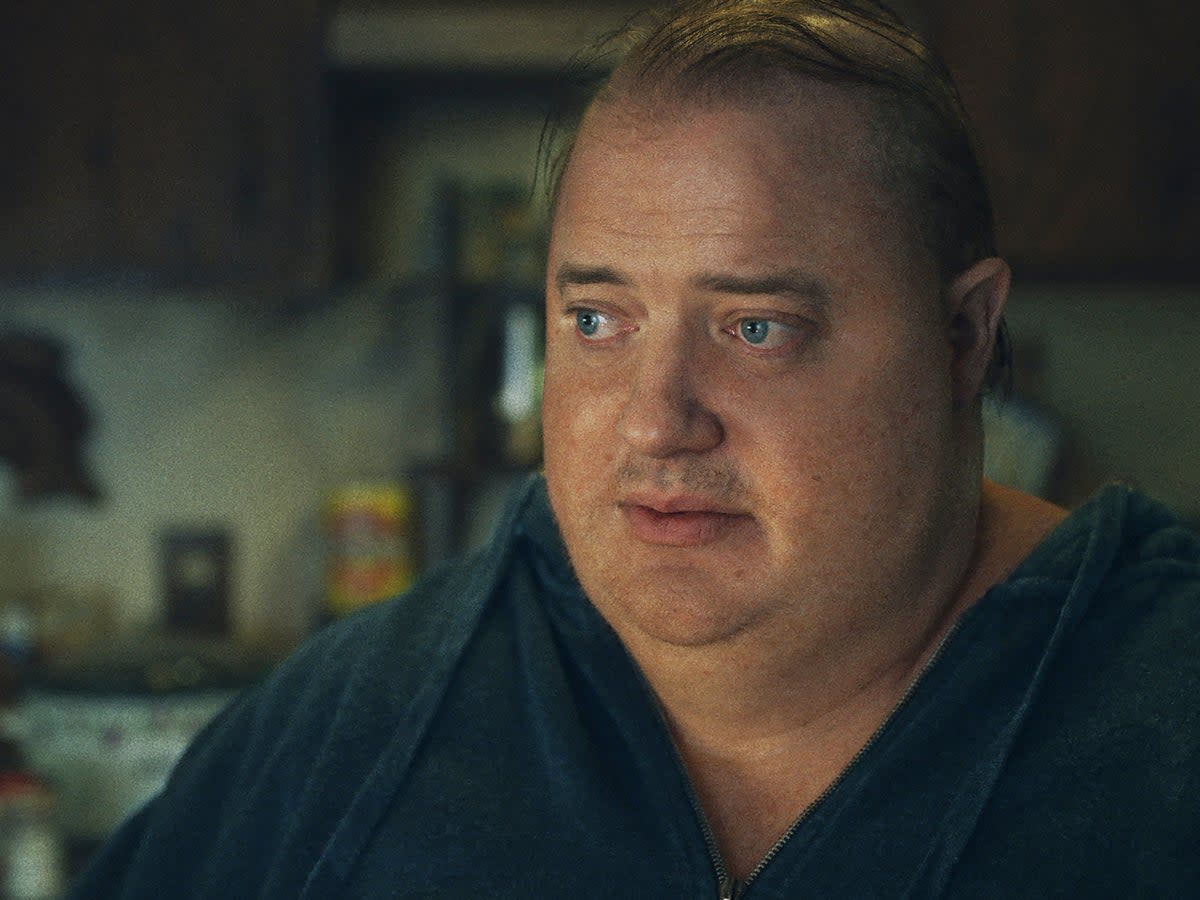 Brendan Fraser, star of the controversial new drama ‘The Whale’  (A24)