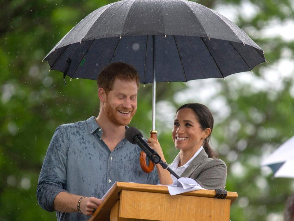 meghan harry umbrella australia