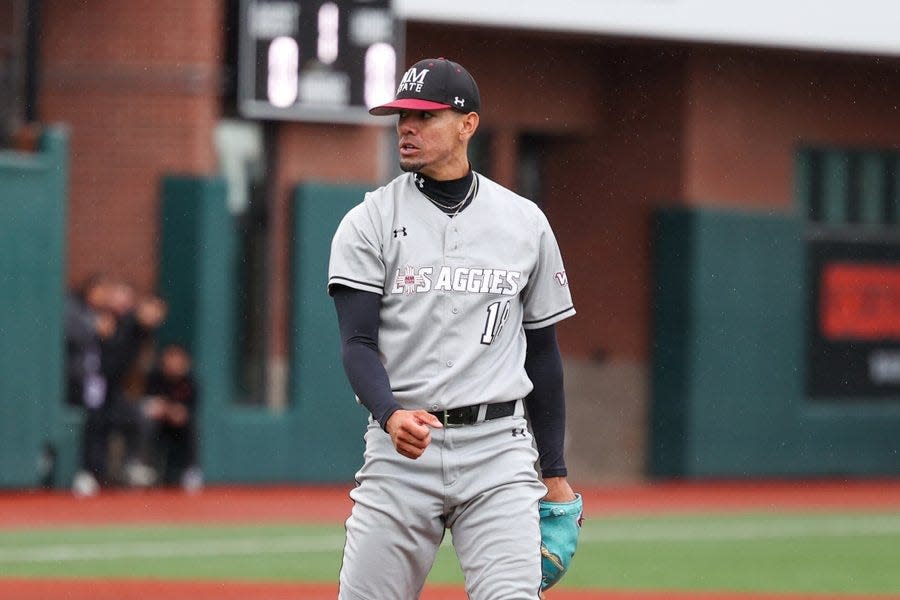 New Mexico State pitcher Ian Mejia got the start for the Aggies in the NCAA Regionals against No. 3 seeded Oregon State on Friday.