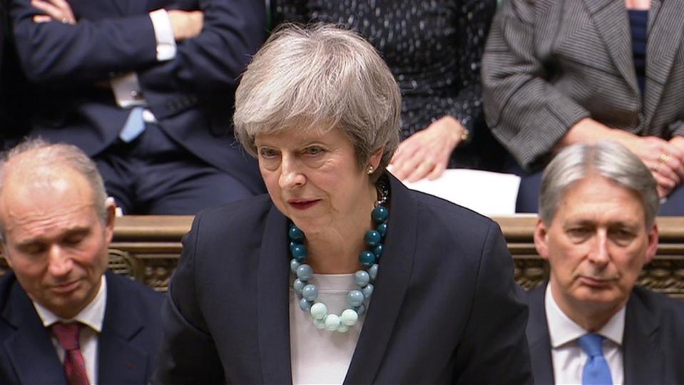 Theresa May updated the Commons on the situation on Monday