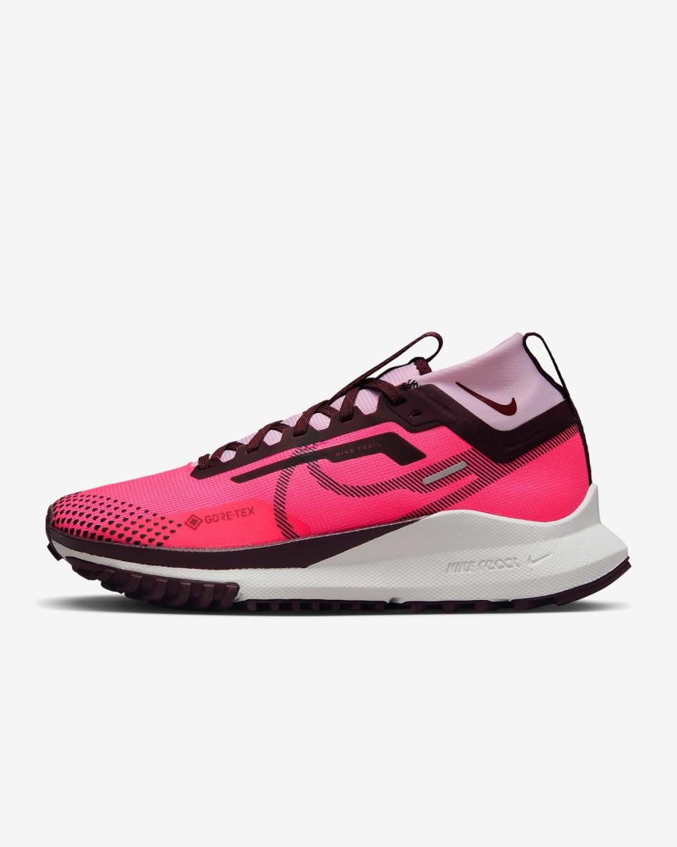 <p><a href="https://go.redirectingat.com?id=74968X1596630&url=https%3A%2F%2Fwww.nike.com%2Ft%2Fpegasus-trail-4-gore-tex-womens-waterproof-trail-running-shoes-9knDsQ&sref=https%3A%2F%2Fwww.runnersworld.com%2Fgear%2Fg60293691%2Fnike-running-shoe-spring-sale-march-2024%2F" rel="nofollow noopener" target="_blank" data-ylk="slk:Shop Now;elm:context_link;itc:0;sec:content-canvas" class="link ">Shop Now</a></p><p>Pegasus Trail 4 GORE-TEX Trail Running Shoe</p><p>nike.com</p><p>$83.98</p><span class="copyright">Nike</span>