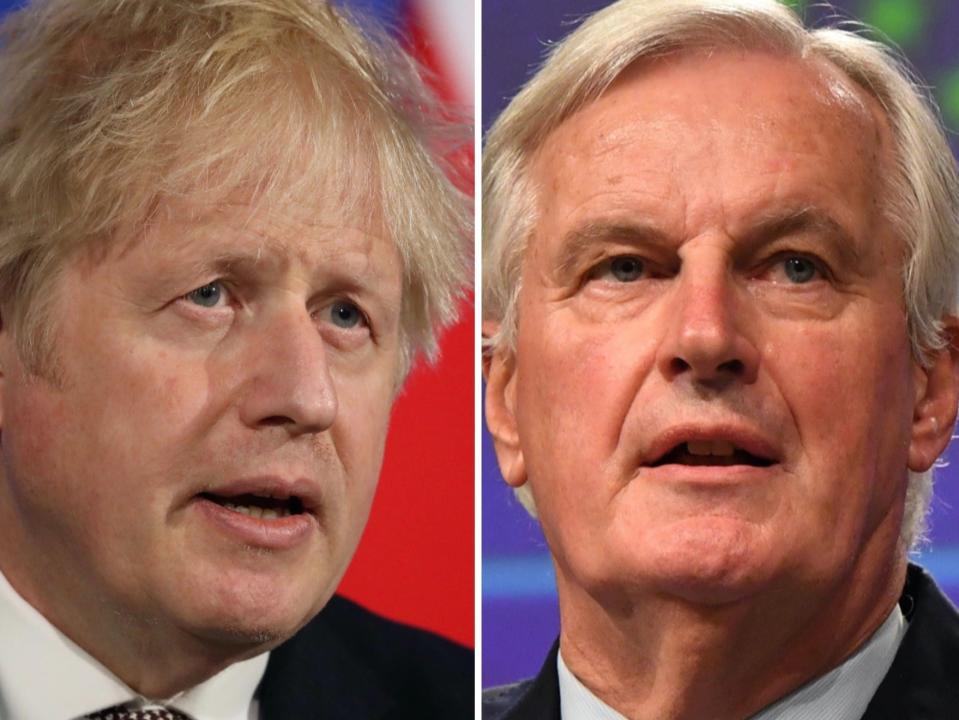 Brexit heavyweights: Boris Johnson and Michel Barnier  (PA)