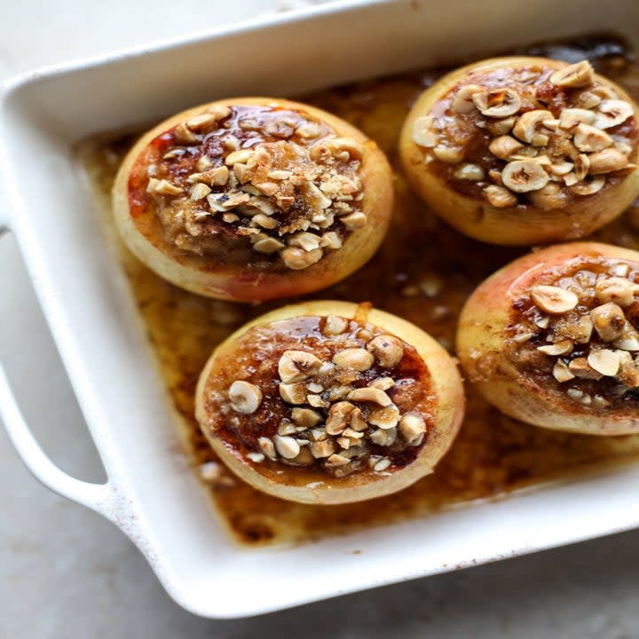 baked apples in an oven tray