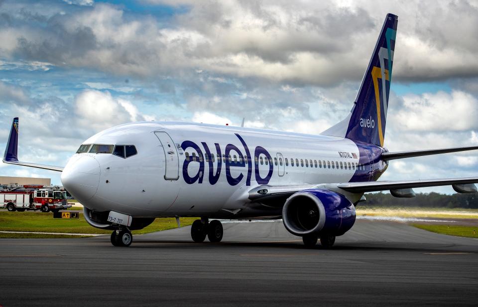 The first Avelo Airlines NG 737 arrives from New Haven, Connecticut at Lakeland Linder International Airport on June 13. Barely a month after beginning passenger flights out of Lakeland, the airline announced its "largest expansion" with seven new direct routes to start later this year.