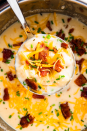 <p>You'll have a delicious soup in 40 minutes flat. </p><p>Get the recipe from <a href="https://www.delish.com/cooking/recipe-ideas/a25238472/instant-pot-potato-soup/" rel="nofollow noopener" target="_blank" data-ylk="slk:Delish;elm:context_link;itc:0;sec:content-canvas" class="link ">Delish</a>. </p>