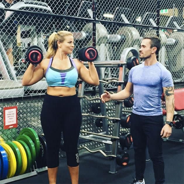 Fiona and her trainer. Source: Instagram