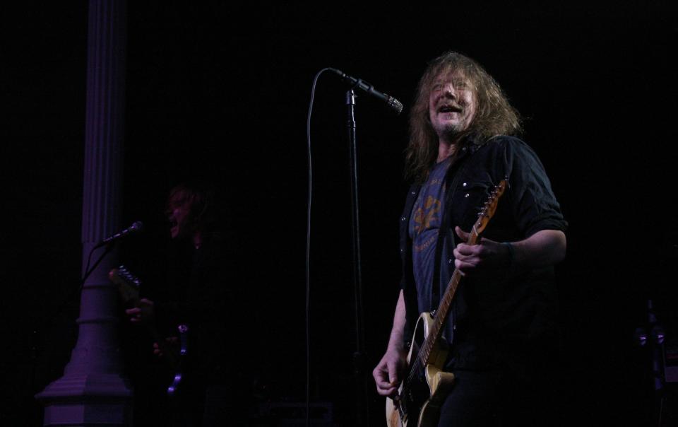 Dave Pirner, the lead singer of Soul Asylum, opens Friday night's rock show at the Goss Opera House. Strange Daze was the opening band.