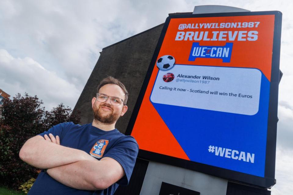 Glasgow Times: Irn-Bru is plastering fans' optimistic social media posts for the national team on large billboards