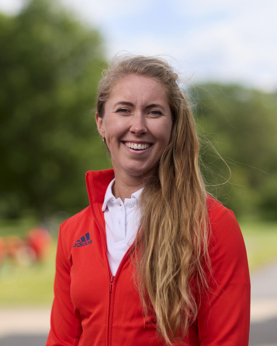 Hodgkins-Byrne continued training while 40 weeks pregnant and secured a place at Paris 2024 in the Last chance Regatta with her son watching from the sidelines.