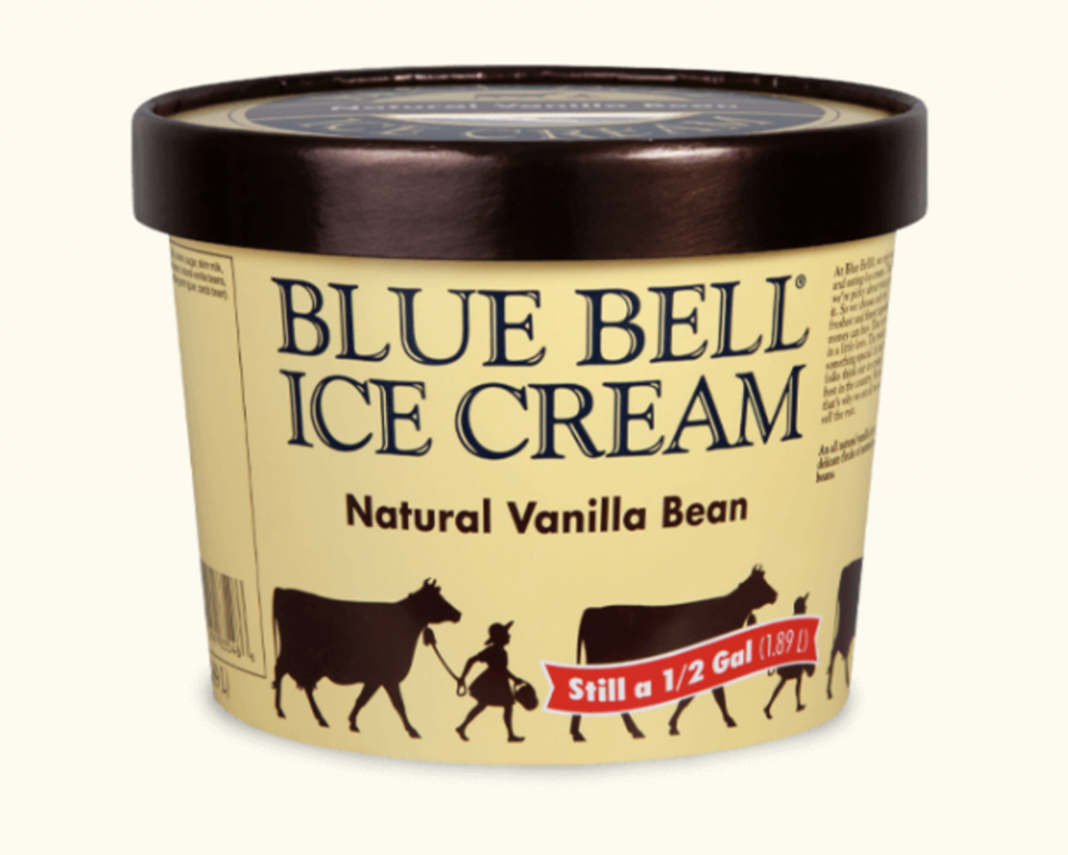<p>Blue Bell Ice Cream</p>