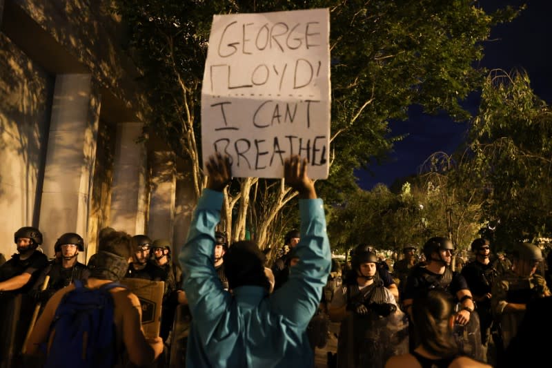 Protest against the death in Minneapolis police custody of George Floyd, in Washington