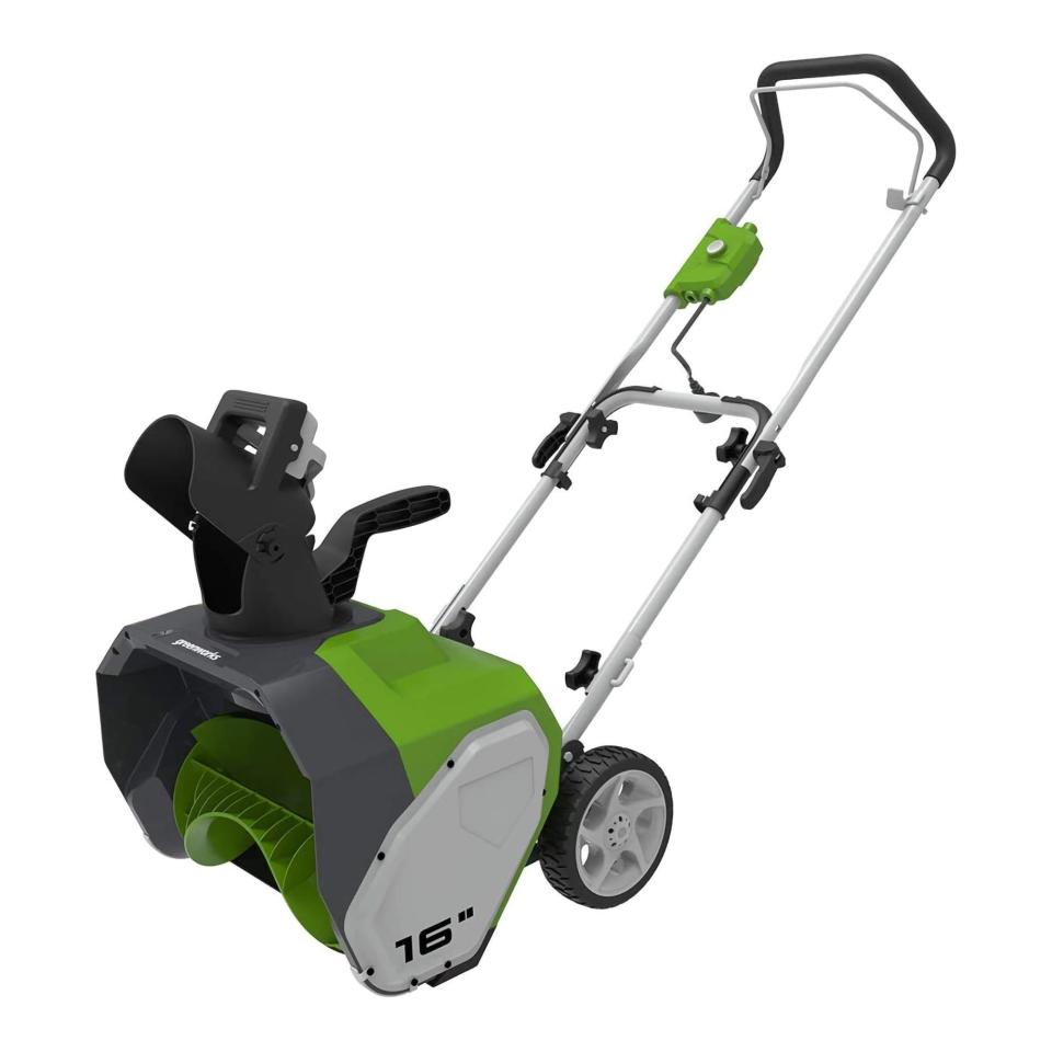 <p><a href="https://go.redirectingat.com?id=74968X1596630&url=https%3A%2F%2Fwww.walmart.com%2Fip%2FGreenworks-16-10-Amp-Corded-Electric-Snow-Thrower%2F857550833&sref=https%3A%2F%2F" rel="nofollow noopener" target="_blank" data-ylk="slk:Shop Now;elm:context_link;itc:0;sec:content-canvas" class="link ">Shop Now</a></p><p>16-In. 10A Corded Electric Snow Thrower</p><p>walmart.com</p><p>$128.73</p>