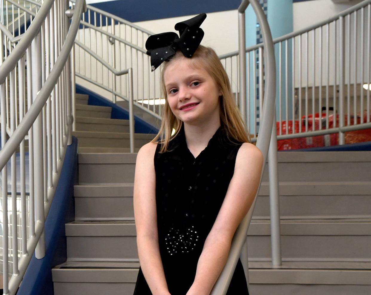 Audree Stucin, a fifth-grader at Louisville Elementary School, is a Canton Repository Kid of Character for October. The 11-year-old was photographed Wednesday, Oct. 11, 2023, at school.