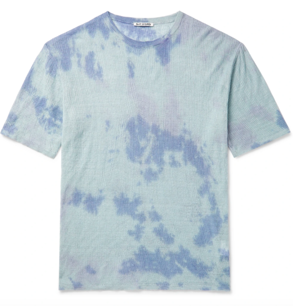Tie-Dyed Knitted Linen T-Shirt
