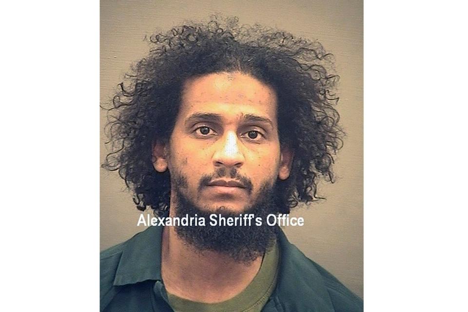 In this photo provided by the Alexandria Sheriff's Office is El Shafee Elsheikh who is in custody at the Alexandria Adult Detention Center, Oct. 7, 2020, in Alexandria, Va.   Elsheikh has been sentenced to life in prison for his role in the deaths of four U.S. hostages captured by the Islamic State. Prosecutors say El Shafee Elsheikh is the most notorious member of the Islamic State ever to be convicted at trial in a U.S. court. (Alexandria Sheriff's Office via AP, File)