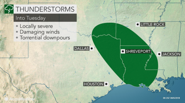 Tues. Storms Gulf coast 3 am Static