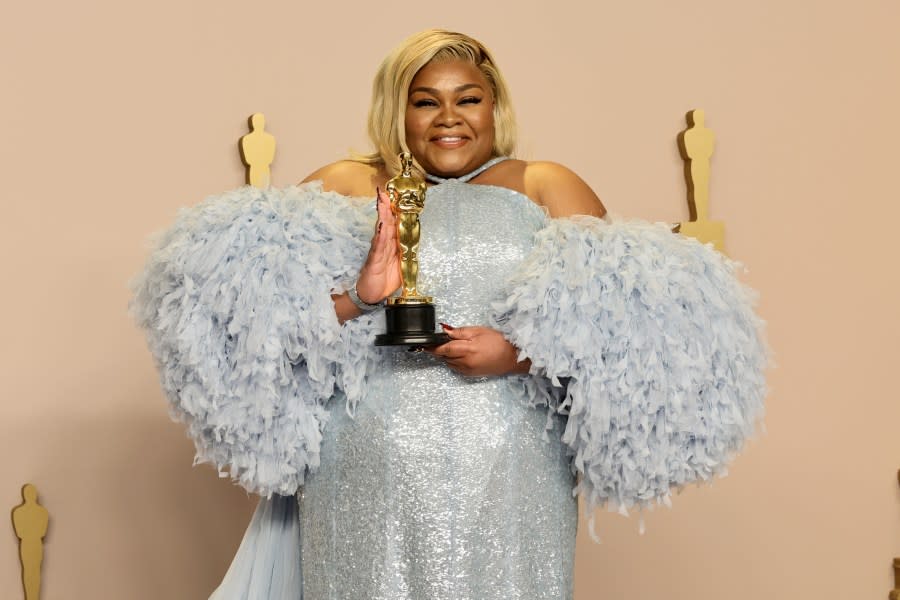 HOLLYWOOD, CALIFORNIA – MARCH 10: Da’Vine Joy Randolph, winner of the Best Supporting Actress award for “The Holdovers”, poses in the press room during the 96th Annual Academy Awards at Ovation Hollywood on March 10, 2024 in Hollywood, California. (Photo by Arturo Holmes/Getty Images)