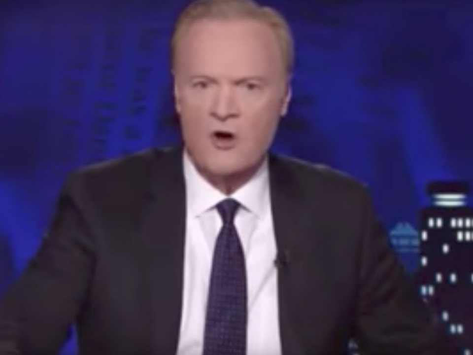 Lawrence O'Donnell didn't hold back when he lost his temper t work. Source: MSNBC