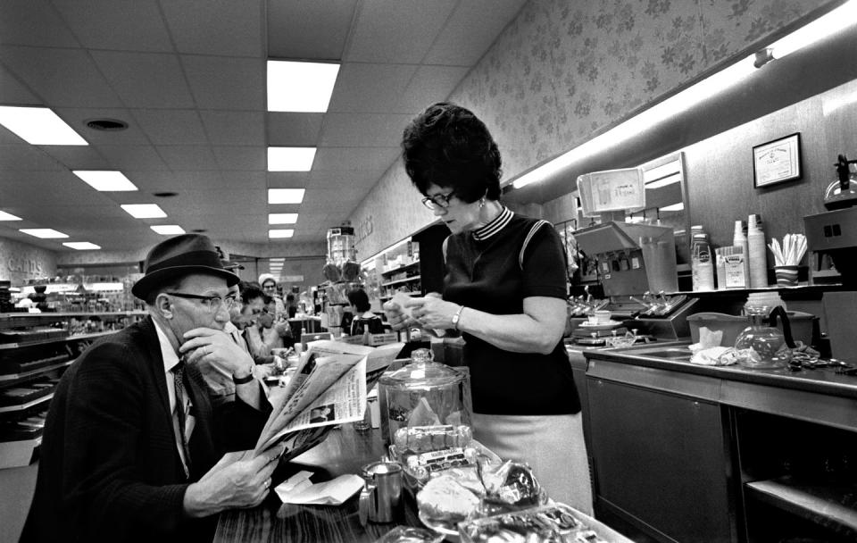 The lunch counter was always busy.