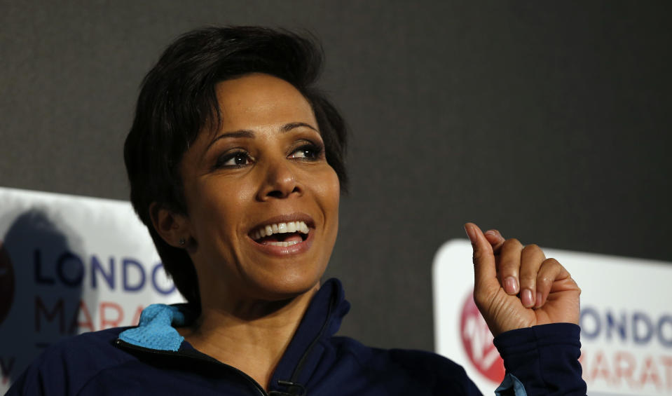 2016 Virgin Money London Marathon Preview: Dame Kelly Holmes during the press conference
