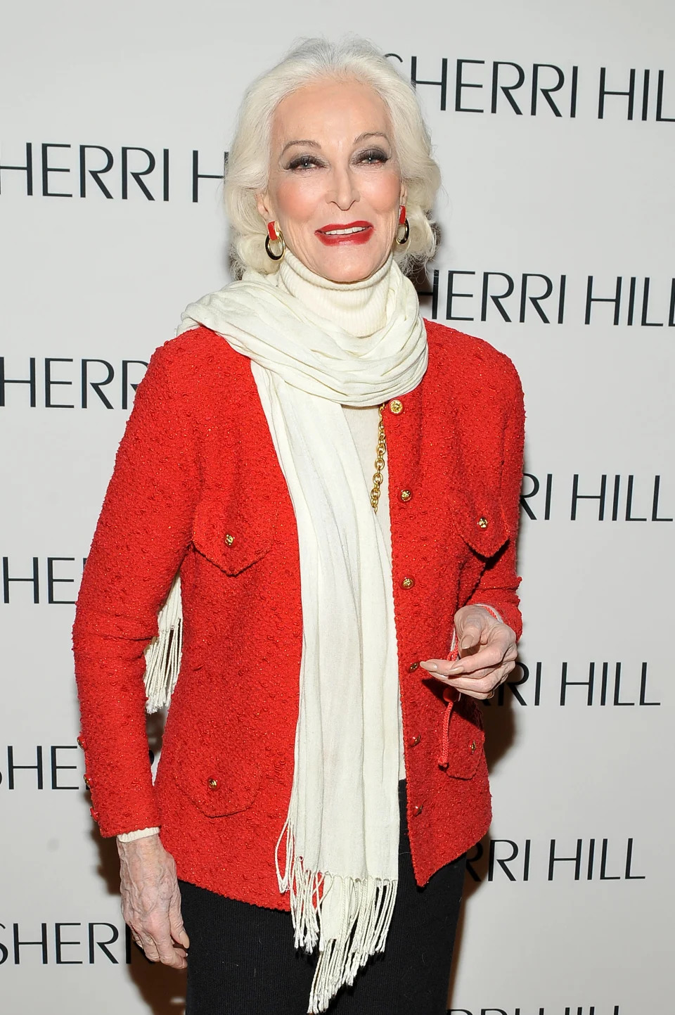 NEW YORK, NY - FEBRUARY 12:  Model Carmen Dell'Orefice attends the Sherri Hill Fall 2016 fashion show during New York Fashion Week: The Shows on February 12, 2016 in New York City.  (Photo by D Dipasupil/Getty Images for NYFW: The Shows)