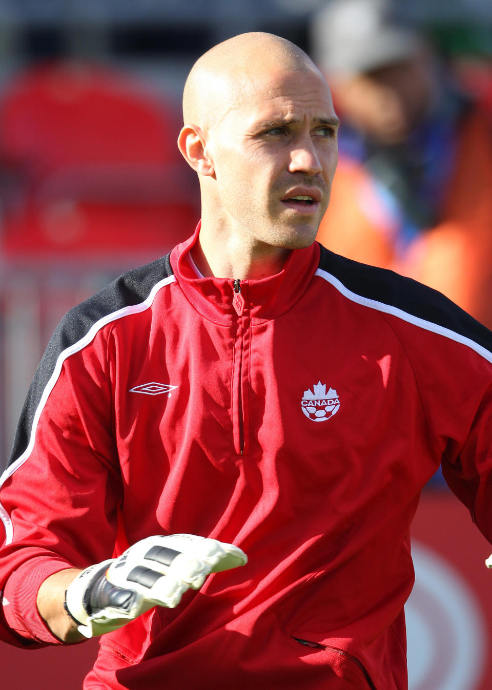 TORONTO, CANADA - JUNE 3: Lars Hirschfeld #1 of Canada warms up before playing against USA during their international friendly match on June 3, 2012 at BMO Field in Toronto, Ontario, Canada. (Photo by Tom Szczerbowski/Getty Images)