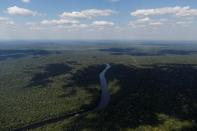 An aerial view shows the Acari river in Apui, in the southern region of the state of Amazonas, Brazil, July 28, 2017. REUTERS/Bruno Kelly