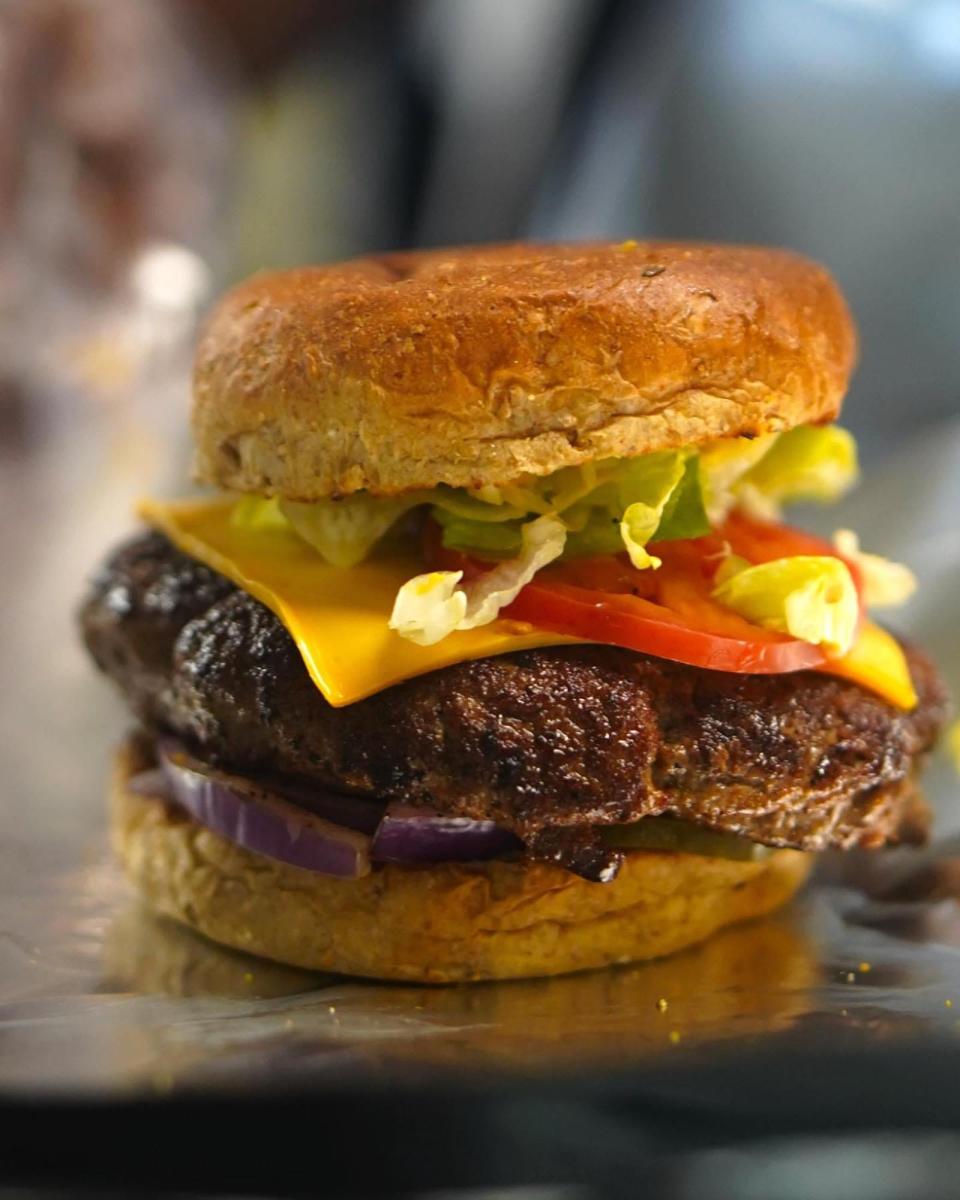 Stamps Super Burger boasts a whopping 11-ounce beef patty.
