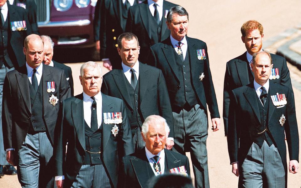 The Earl of Wessex with members of the Royal family at the funeral of the Duke of Edinburgh in April - Getty Images