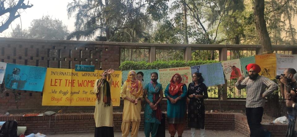 Women’s Day programme organised by the Bhagat Singh Chhatra Ekta Manch (BSCEM).