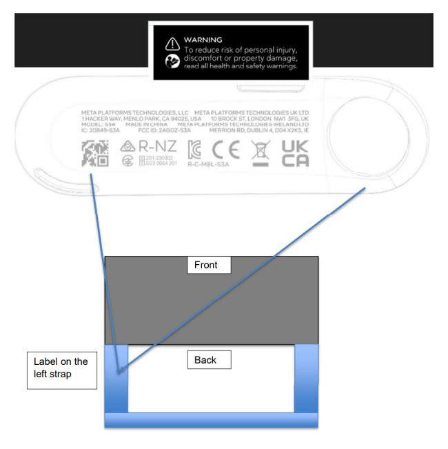 An FCC filing showing the official Quest 3 label