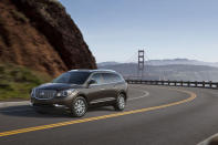 Since its debut in 2007, the Buick Enclave has enjoyed solid sales--and it's only getting more popular, selling a segment-leading 58,392 units in 2011. Building on its success, Buick is refreshing the Enclave for the 2013 model year, as revealed in the 2012 New York Auto Show. Overall, the changes are subtle but give a much-needed edge to its soft lines. Up front are Xenon headlights straight out of a BMW, and tweaked LED tail lights to the rear. Inside are more substantial changes, with more chrome/metallic accents, and door panels swathed in even more (fake) wood.