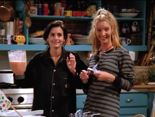 Courteney Cox and Lisa Kudrow in season one episode four of 'Friends': NBC