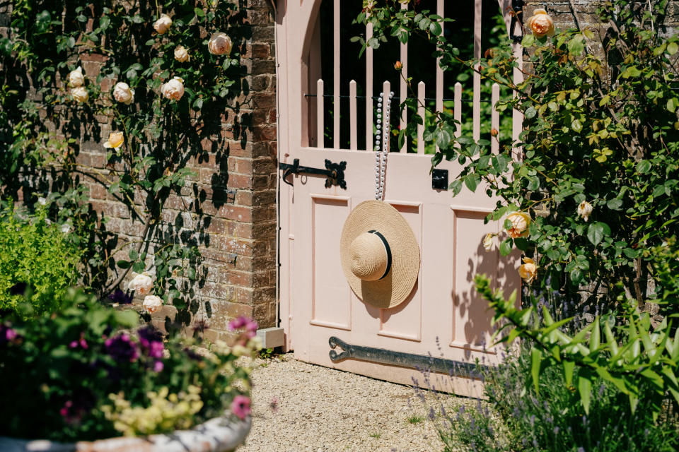 Miason Michel hat in the Kitchen Garden at Highgrove 