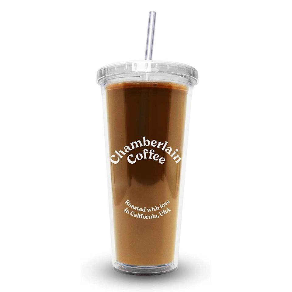 13) Chamberlain Coffee Transparent Double Wall Insulated Tumbler