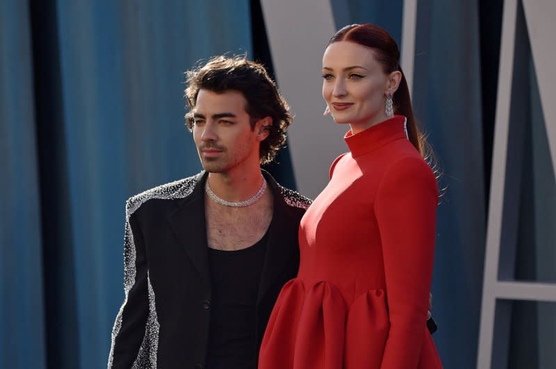 Sophie Turner (R) and Joe Jonas attend the Vanity Fair Oscar party in 2022. File Photo by Chris Chew/UPI