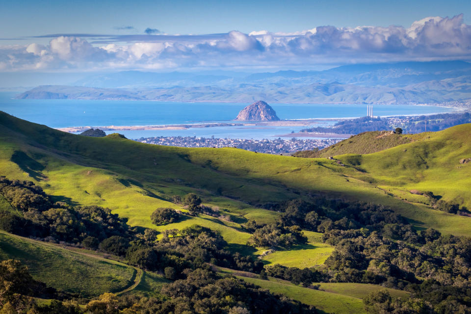 View Of Morro Bay From a Country Road.