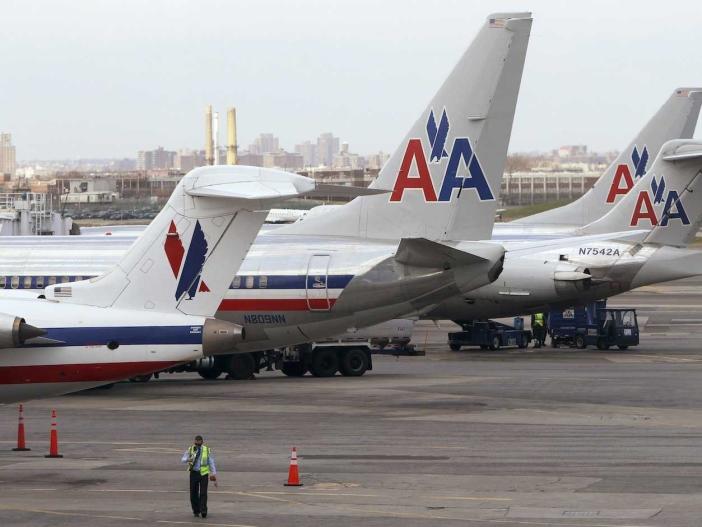 American airlines planes at Laguardia Airport NYC