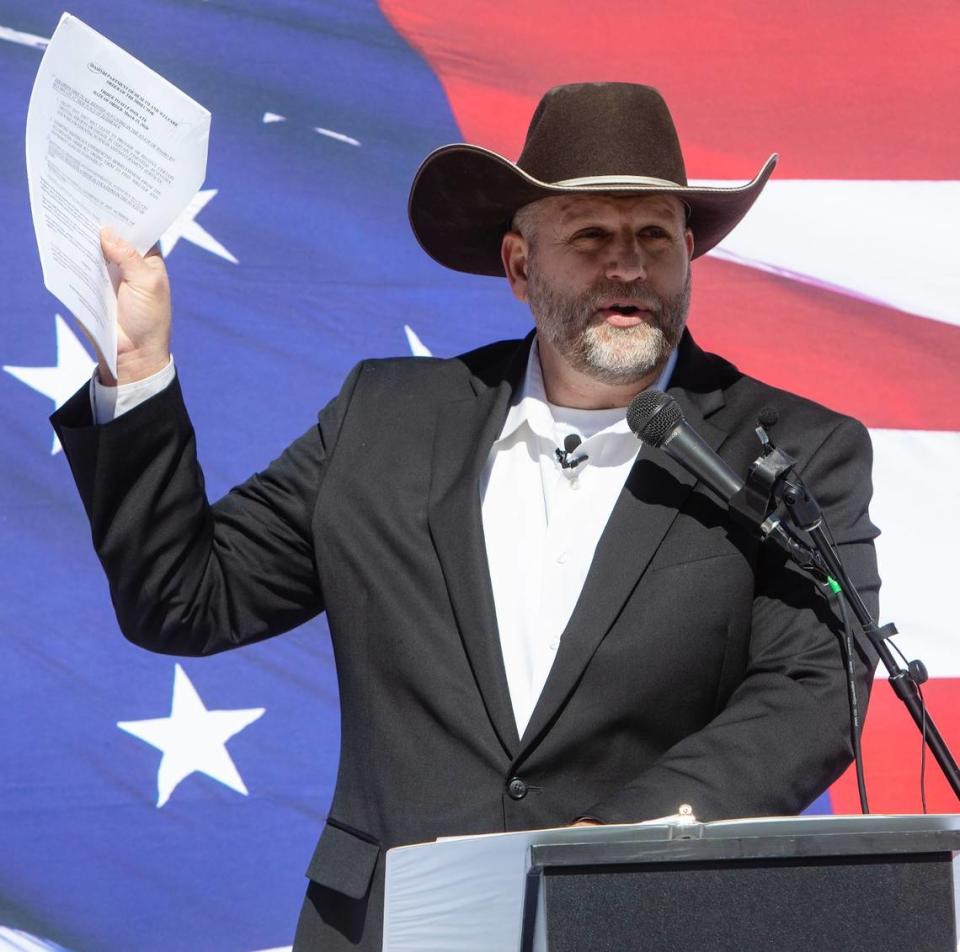 Ammon Bundy campaigned for governor in 2022.