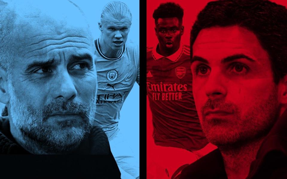 Guardiola v Arteta illustration: Manchester City vs Arsenal: Our experts’ predictions and best XIs