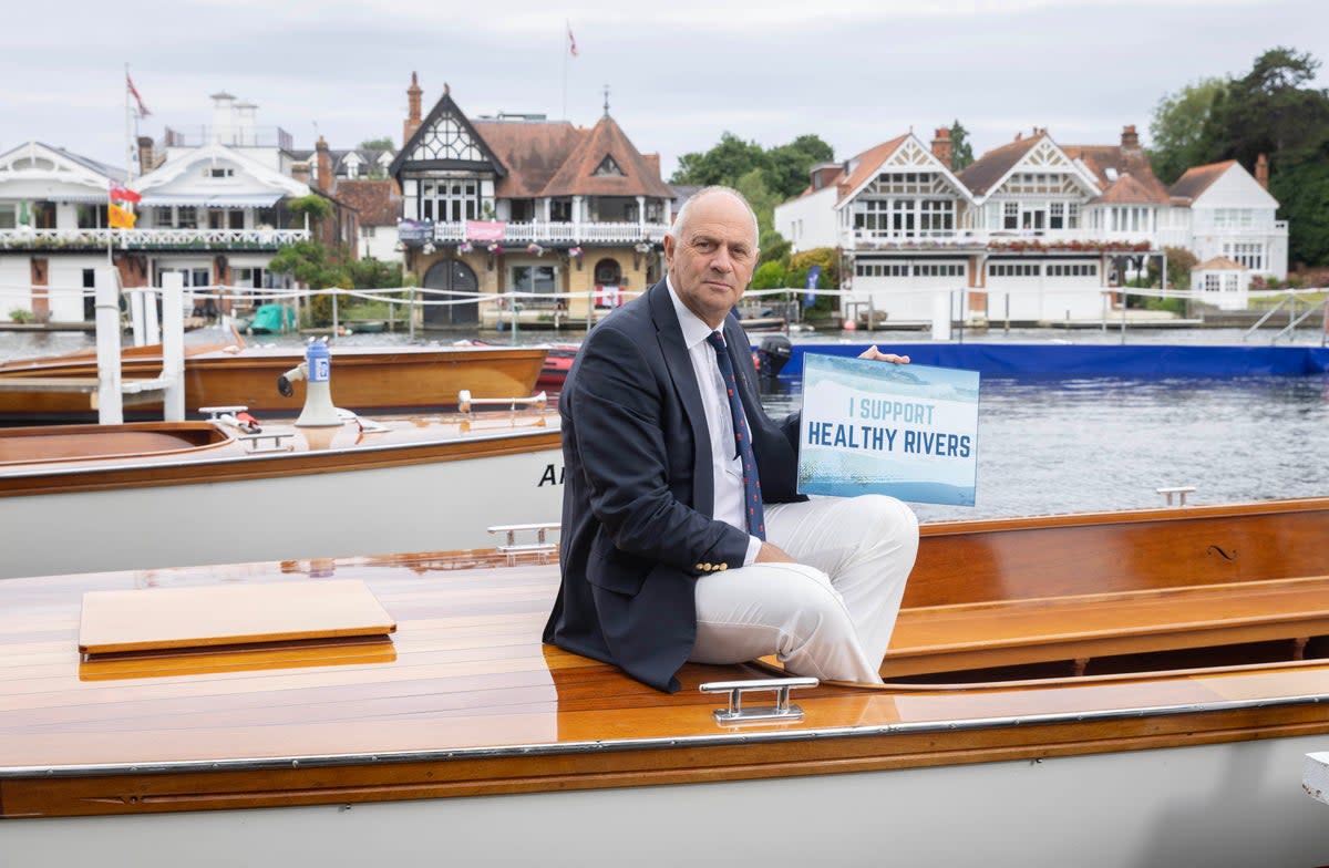 Sir Steve Redgrave backs a campaign led by River Action, Windrush Against Sewage Pollution, and Henley Mermains to tackle sewage pollution in the River Thames (PA)
