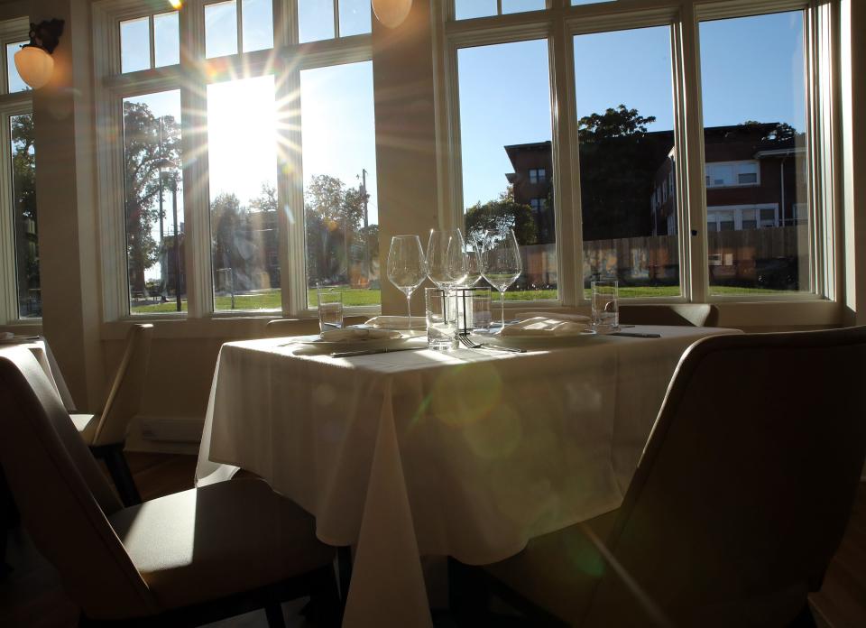 The sun shines on the solarium at Oak Park, located at 3901 Ingersoll Ave. in Des Moines.