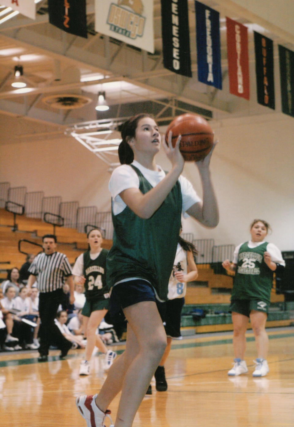 Marie Temara playing basketball as a teenager (Collect/PA Real Life)