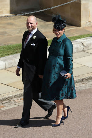MIke Tindall and Zara Tindall arrive at St George's Chapel in Windsor Castle for the wedding of Prince Harry and Meghan Markle. Saturday May 19, 2018. Andrew Milligan/Pool via REUTERS