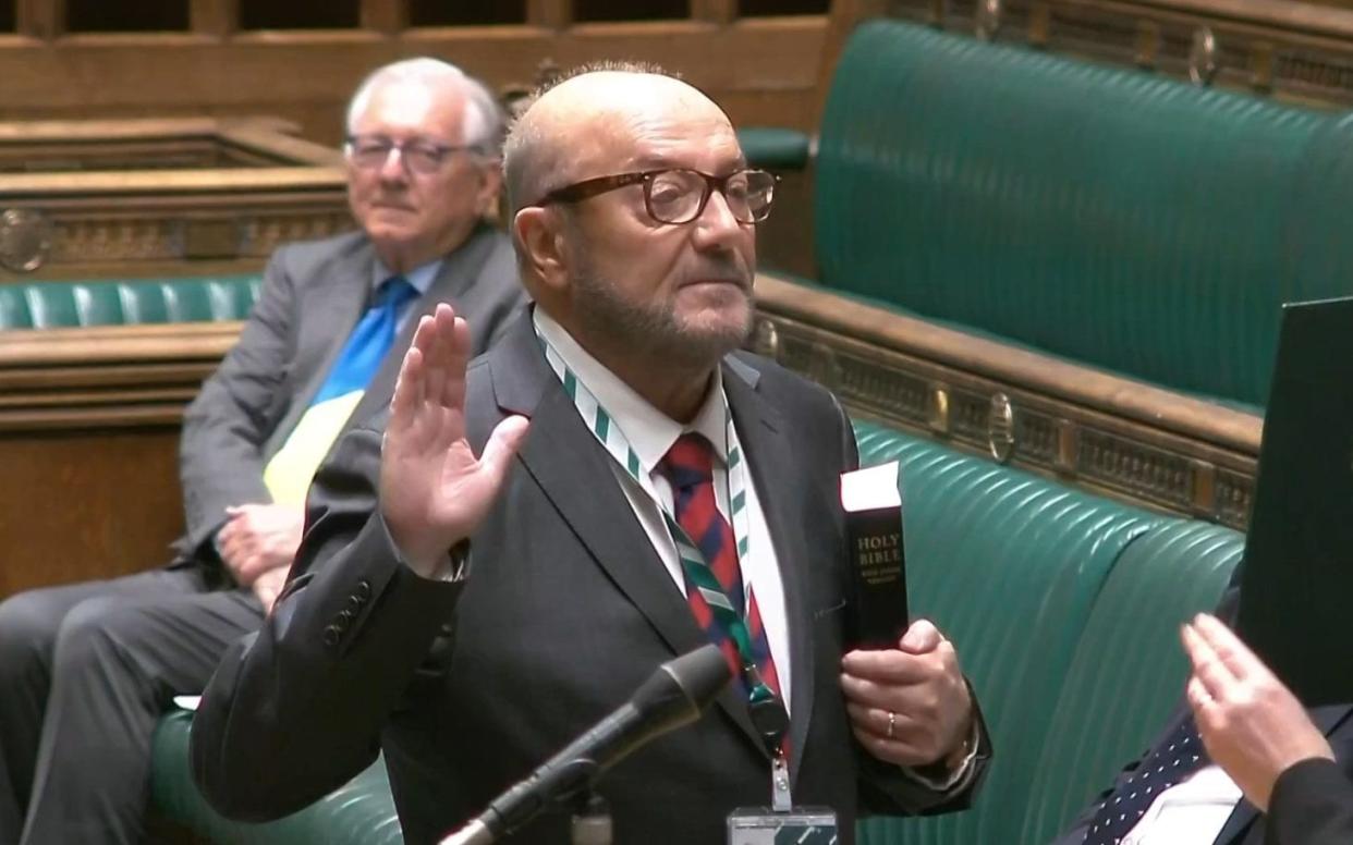 Mr Galloway takes his seat in the Commons as MP for Rochdale